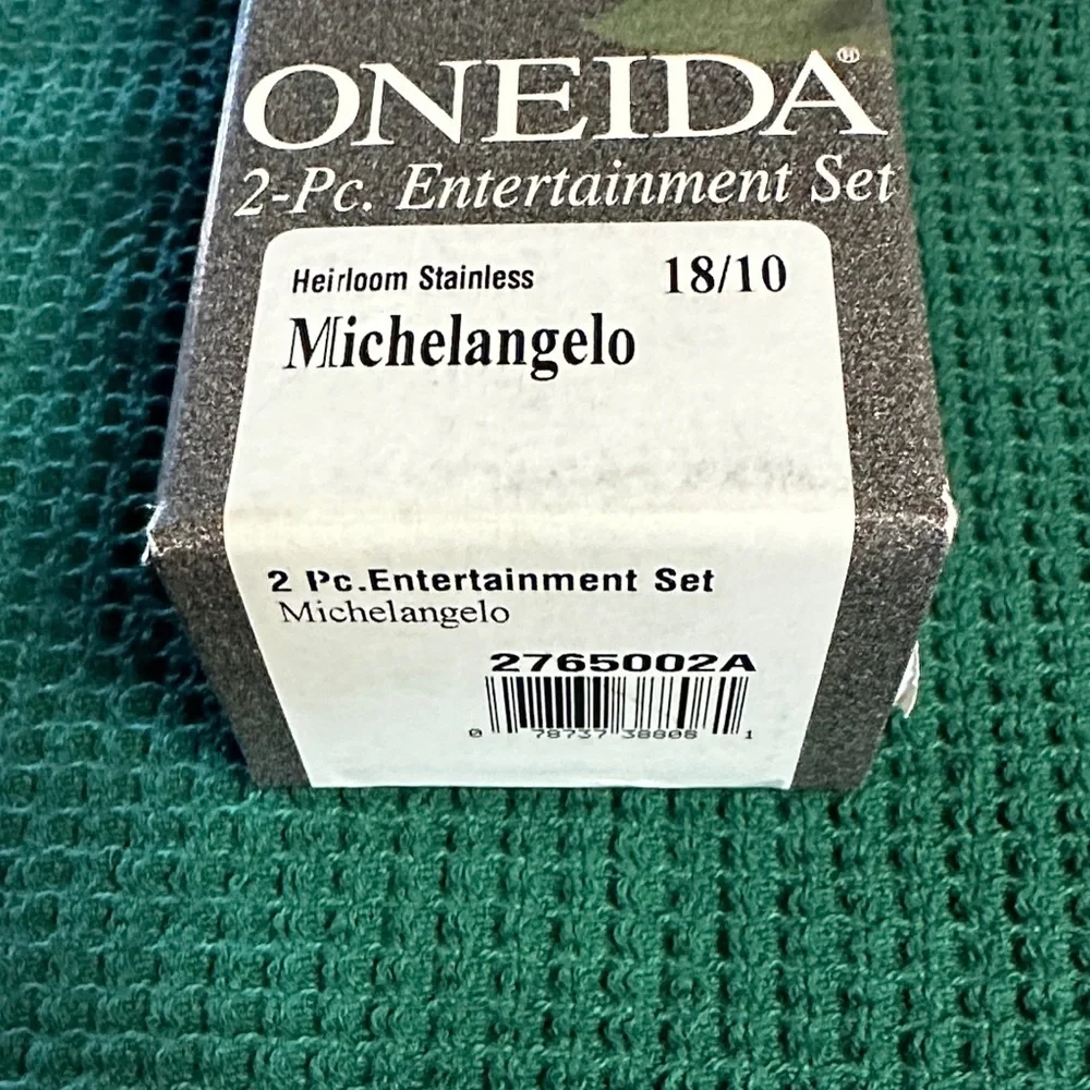 Oneida Heirloom Stainless 2 Piece Entertainment Set Michelangelo Pattern 🆕